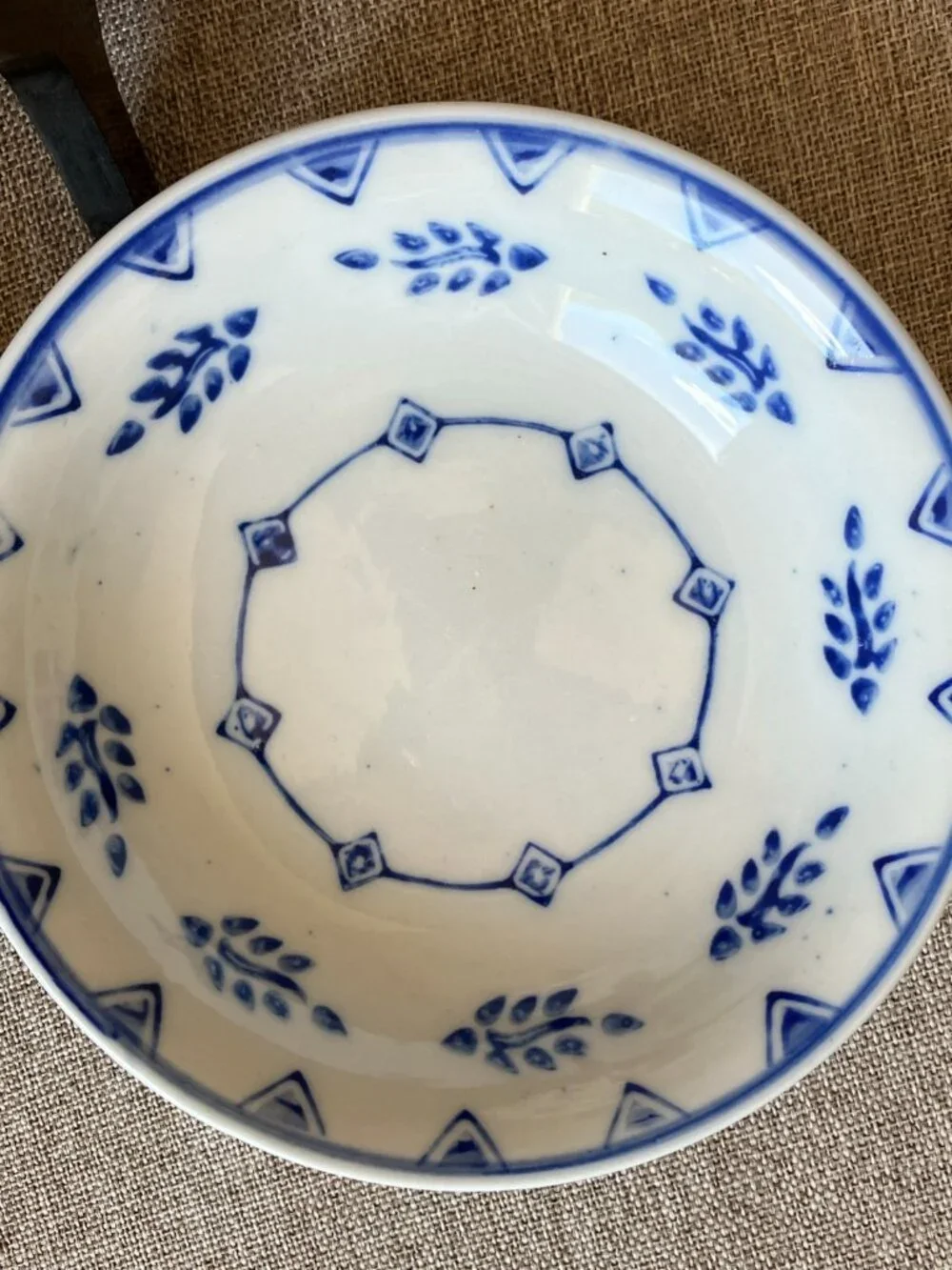 Vintage IDG Williams Sonoma Blue White Ceramic Cereal Bowls 5.75